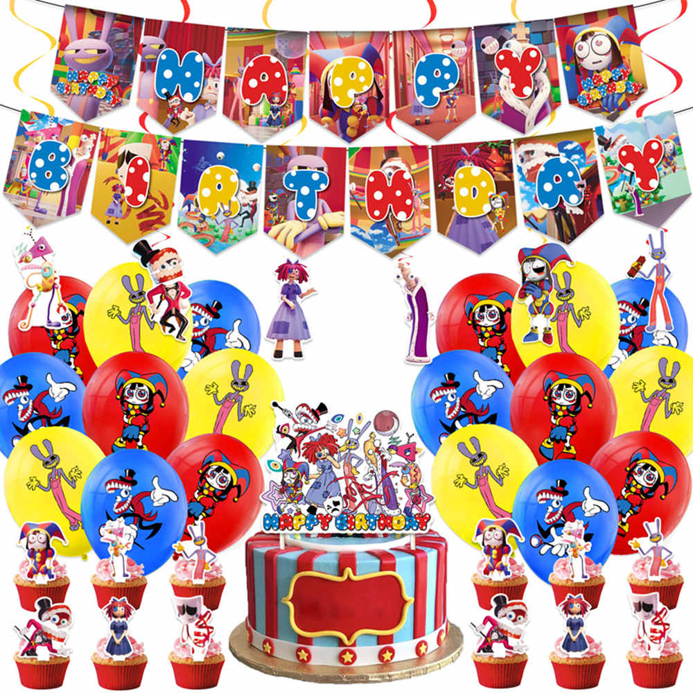 Digital Circus Birthday Party Decorations